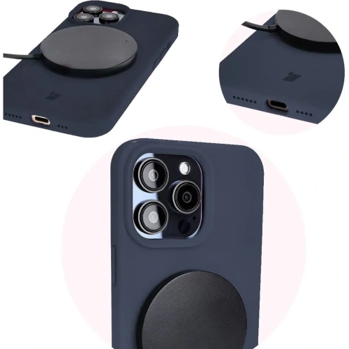 Etui silikonowe Bizon Soft Case do Apple iPhone 14 Pro Max ciemnoniebieskie