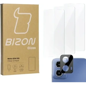 Hurtownia GSM - 3x Szkło na ekran + szkło na aparat BIZON Clear do Motorola Moto G34 5G - BIZ5664 - {ean13} - Hurt