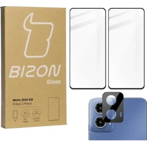 Hurtownia GSM - BIZON Edge 2x Bildschirmglas + Kameraglas Motorola Moto G34 5G - BIZ5665 - {ean13} - Hurt