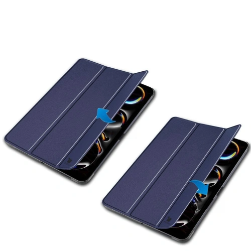 Etui Bizon Case Tab Croc do iPad Pro 13" 7 gen. 2024 granatowe