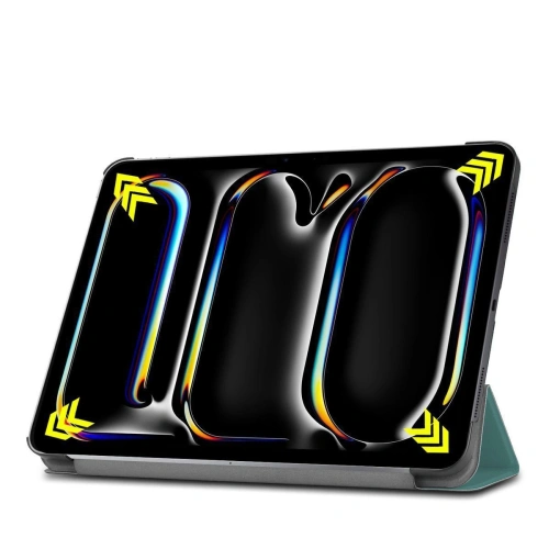 Etui Bizon Case Tab Croc do iPad Pro 13" 7 gen. 2024 ciemnozielone