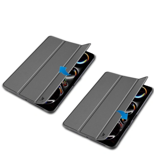 Etui Bizon Case Tab Croc do iPad Pro 13" 7 gen. 2024 szare