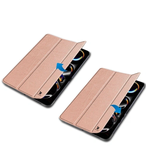 Etui Bizon Case Tab Croc do iPad Pro 13" 7 gen. 2024 różowozłote