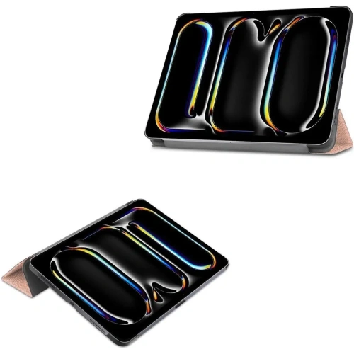 Etui Bizon Case Tab Croc do iPad Pro 13" 7 gen. 2024 różowozłote