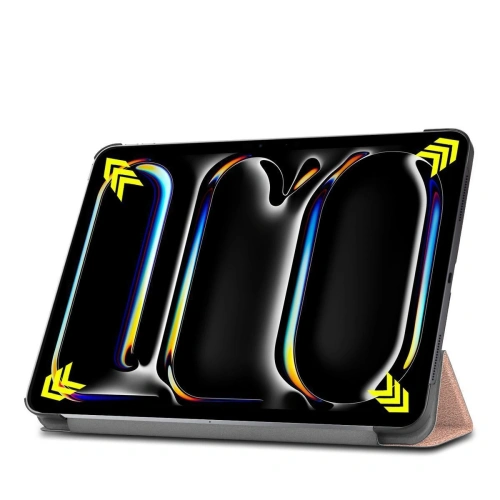 Etui Bizon Case Tab Croc do iPad Pro 13" 7 gen. 2024 różowozłote