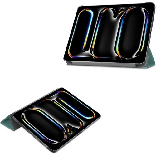 Etui Bizon Case Tab Croc do iPad Pro 11" 5 gen. 2024 ciemnozielone