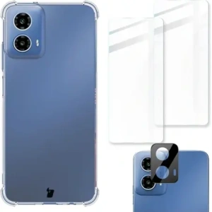 Hurtownia GSM - Bizon Case Clear Pack Hülle + 2x Schutzglas + Linsenglas Motorola Moto G34 5G klar - BIZ5673 - {ean13} - Hurt