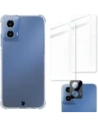 Bizon Case Clear Pack tok + 2x kijelzőüveg + lencseüveg Motorola Moto G34 5G átlátszó