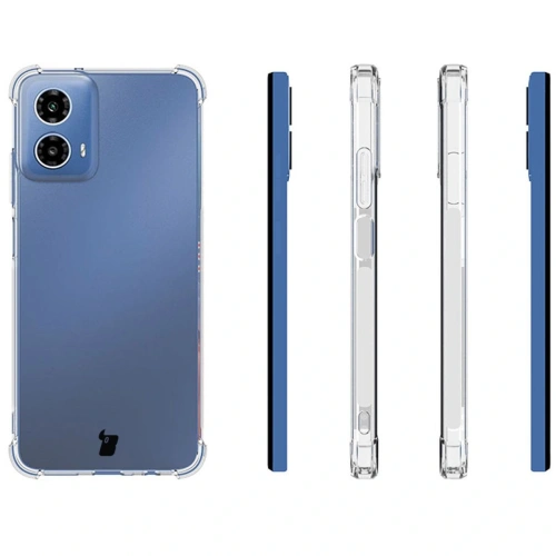 Etui + 2x szkło na ekran + obiektyw Bizon Case Clear Pack do Motorola Moto G34 5G przezroczyste