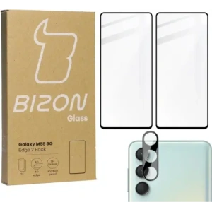Hurtownia GSM - BIZON Edge 2x Bildschirmglas + Kameraglas Samsung Galaxy M55 5G - BIZ5676 - {ean13} - Hurt