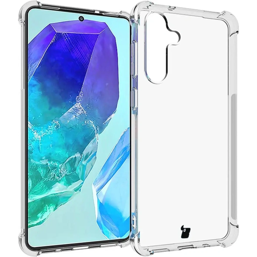 Wholesale Bizon Case Clear Pack case + 2x screen glass + lens glass Samsung Galaxy M55 5G clear - BIZ5677 - {ean13} - Hurt
