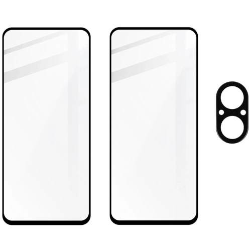 2x Szkło na ekran + szkło na aparat BIZON Edge do Realme C67 4G