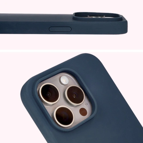 Silikonowe etui Bizon Soft Case do Apple iPhone 14 Pro ciemnoniebieskie