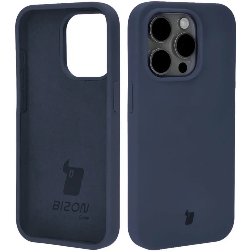 Silikonowe etui Bizon Soft Case do Apple iPhone 15 Pro ciemnoniebieskie
