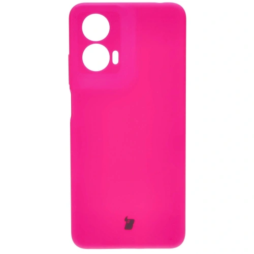 Silikonowe etui Bizon Soft Case do Motorola Moto G24 / G24 Power neonowo-różowe