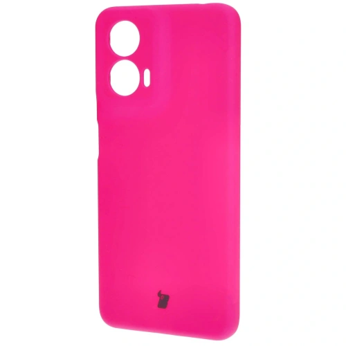 Silikonowe etui Bizon Soft Case do Motorola Moto G24 / G24 Power neonowo-różowe