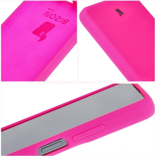 Silikonowe etui Bizon Soft Case do Motorola Moto G24 / G24 Power neonowo-różowe