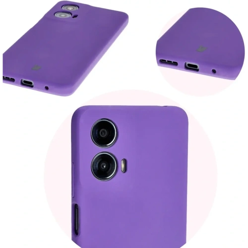 Silikonowe etui Bizon Soft Case do Motorola Moto G24 / G24 Power fioletowe
