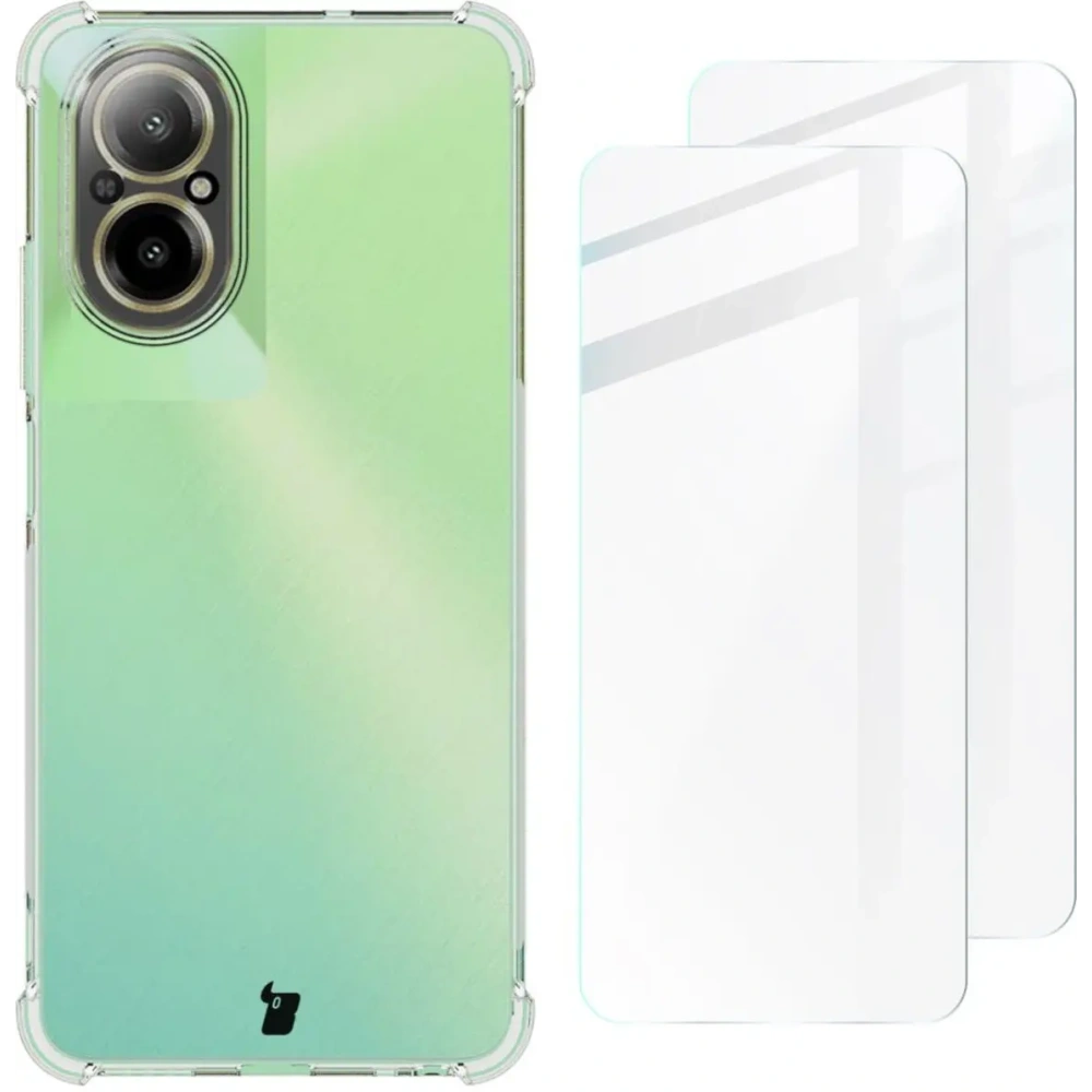 Hurtownia GSM - Bizon Case Clear Pack carcasă + 2x sticlă de protecție pentru ecran Realme C67 4G transparentă - BIZ5161 - {ean13} - Hurt