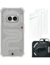Bizon Case Clear Pack tok + 2x kijelzőüveg + lencseüveg Nothing Phone (2a) átlátszó