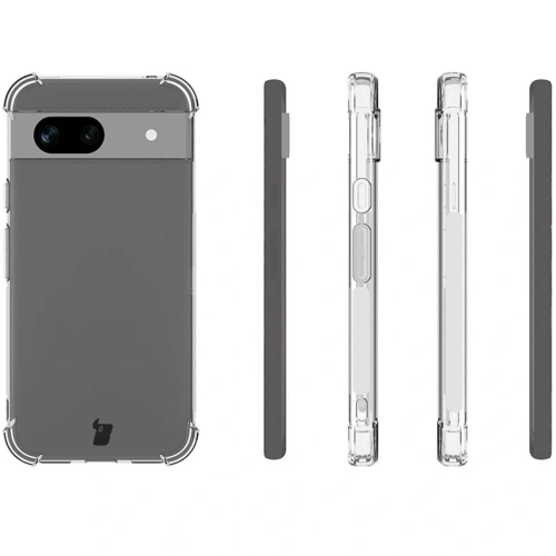Etui + 2x szkło na ekran Bizon Case Clear Pack do Google Pixel 8a przezroczyste