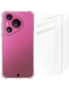 Bizon Case Clear Pack husa + 2x sticlă pentru ecran Huawei Pura 70 transparentă