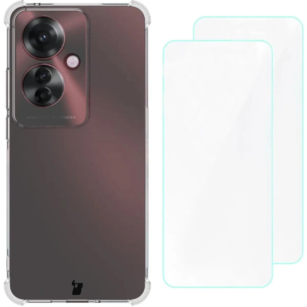 Hurtownia GSM - Bizon Case Clear Pack husă + 2x folie de protecție pentru ecran Oppo Reno11 F 5G transparentă - BIZ5709 - {ean13} - Hurt