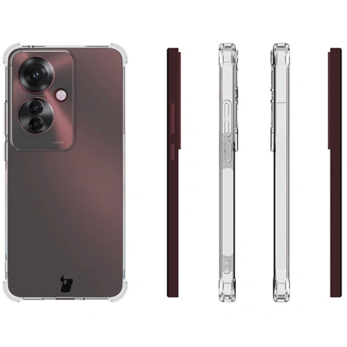 Etui + 2x folia Bizon Case Clear Pack do Oppo Reno11 F 5G przezroczyste