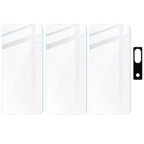 3x Szkło na ekran + szkło na aparat BIZON Clear do Google Pixel 8a