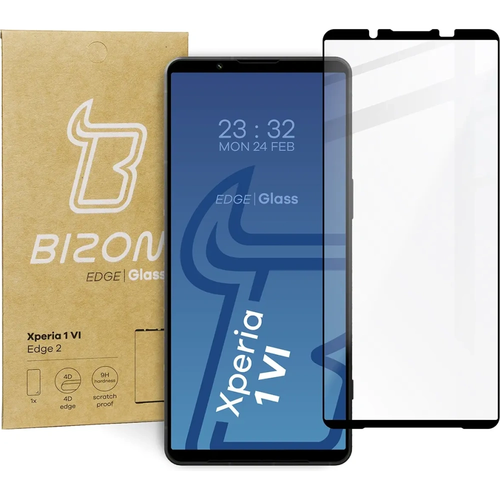 Hurtownia GSM - Szkło hartowane Bizon Glass Edge 2 do Sony Xperia 1 VI czarne - BIZ5179 - {ean13} - Hurt