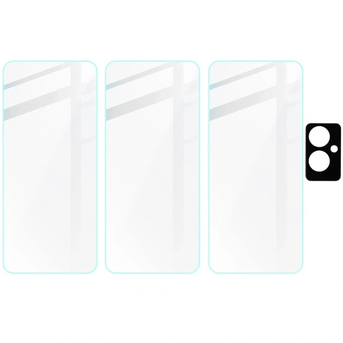 3x Szkło na ekran + szkło na aparat BIZON Clear do Oppo Reno11 F 5G