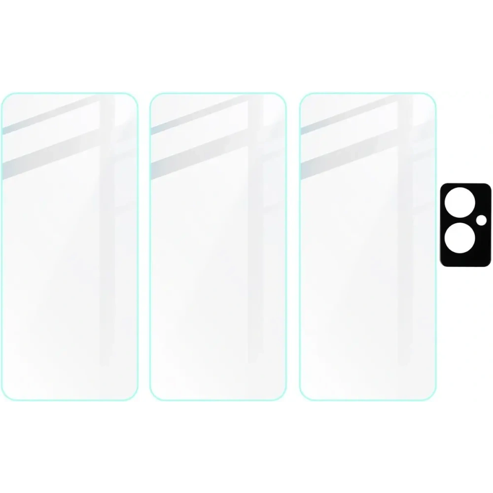 Hurtownia GSM - BIZON Clear 3x sticlă de protecție pentru ecran + sticlă pentru cameră Oppo Reno11 F 5G - BIZ5184 - {ean13} - Hurt