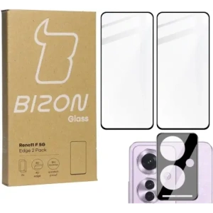 Hurtownia GSM - BIZON Edge 2x Schutzglas + Kameraglas für Oppo Reno11 F 5G - BIZ5185 - {ean13} - Hurt