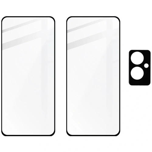 2x Szkło na ekran + szkło na aparat BIZON Edge do Oppo Reno11 F 5G