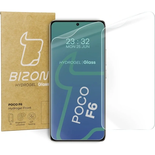 Folia hydrożelowa na ekran Bizon Glass Hydrogel Front do Xiaomi Poco F6 [2 PACK]