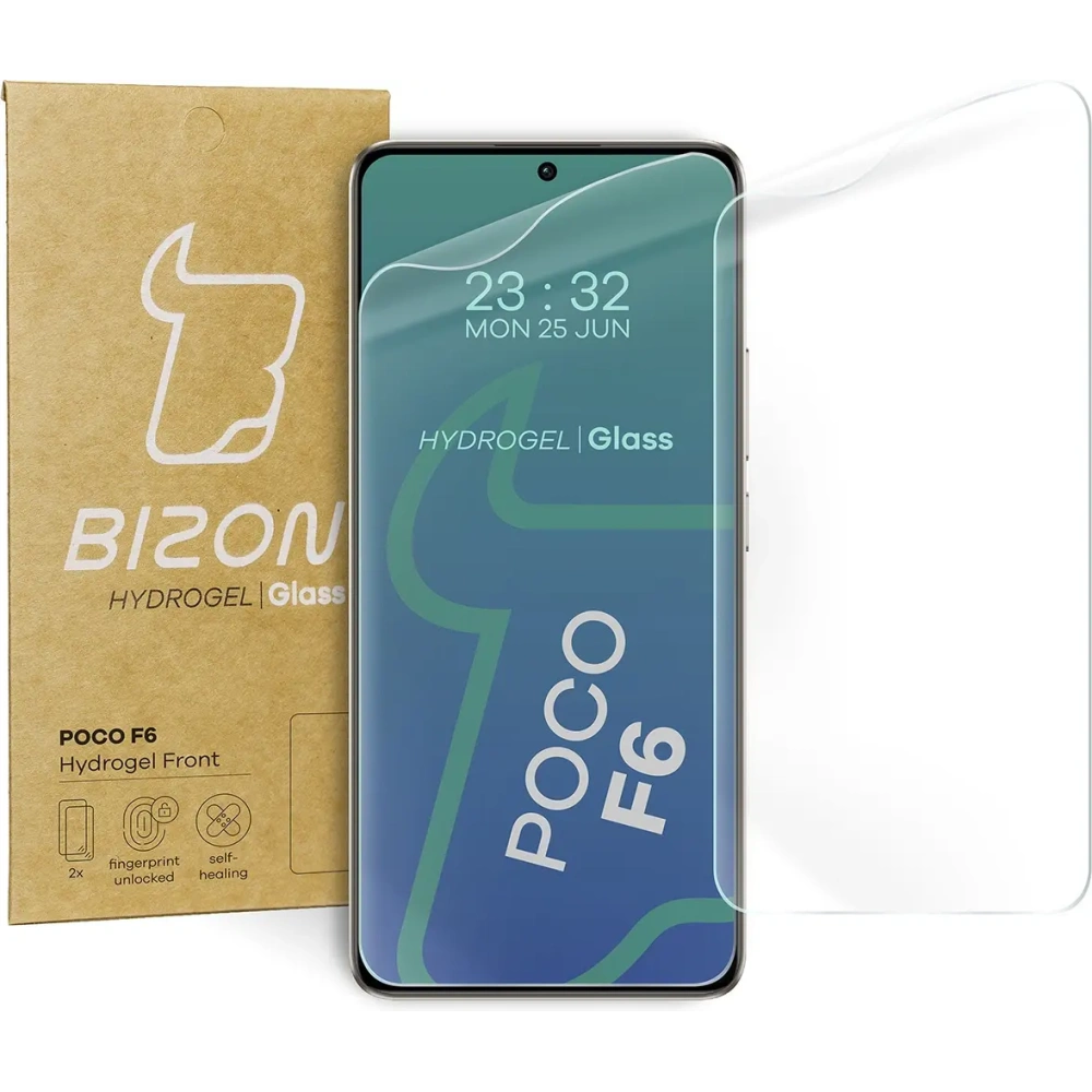 Hurtownia GSM - Bizon Glass Hydrogel Front Xiaomi Poco F6 [2 PACK] - BIZ5722 - {ean13} - Hurt