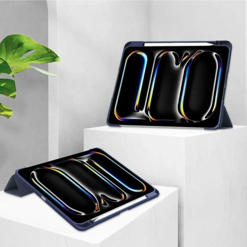 Etui Bizon Case Tab Clear Matt do iPad Pro 11" 5 gen. 2024 granatowe