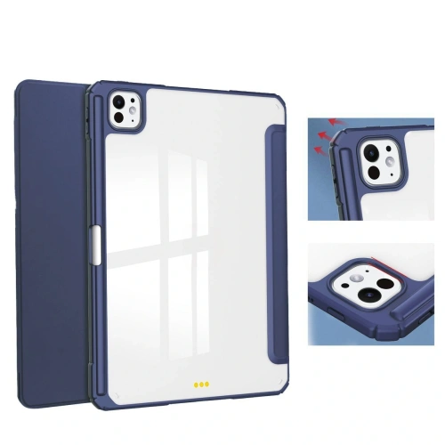 Etui Bizon Case Tab Clear Matt do iPad Pro 11" 5 gen. 2024 granatowe