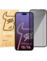 Hurtownia GSM - Prywatyzující tvrzené sklo Bizon Glass Edge Shadow pro Apple iPhone 16/15 se ztmaveným černým rámečkem - BIZ5200 - {ean13} - Hurt