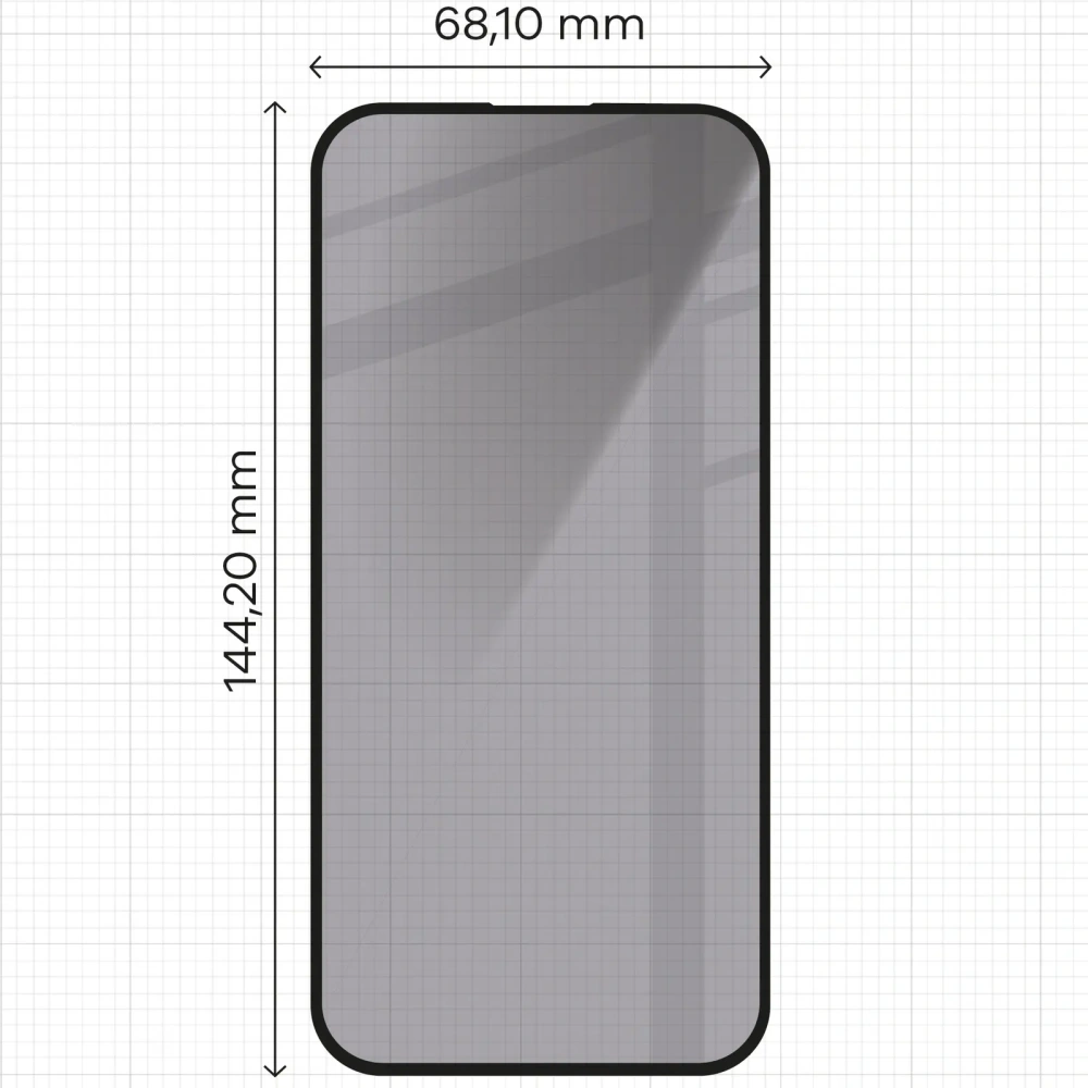 Wholesale Bizon Glass Edge Shadow Apple iPhone 16/15 tinted with a black frame - BIZ5200 - {ean13} - Hurt