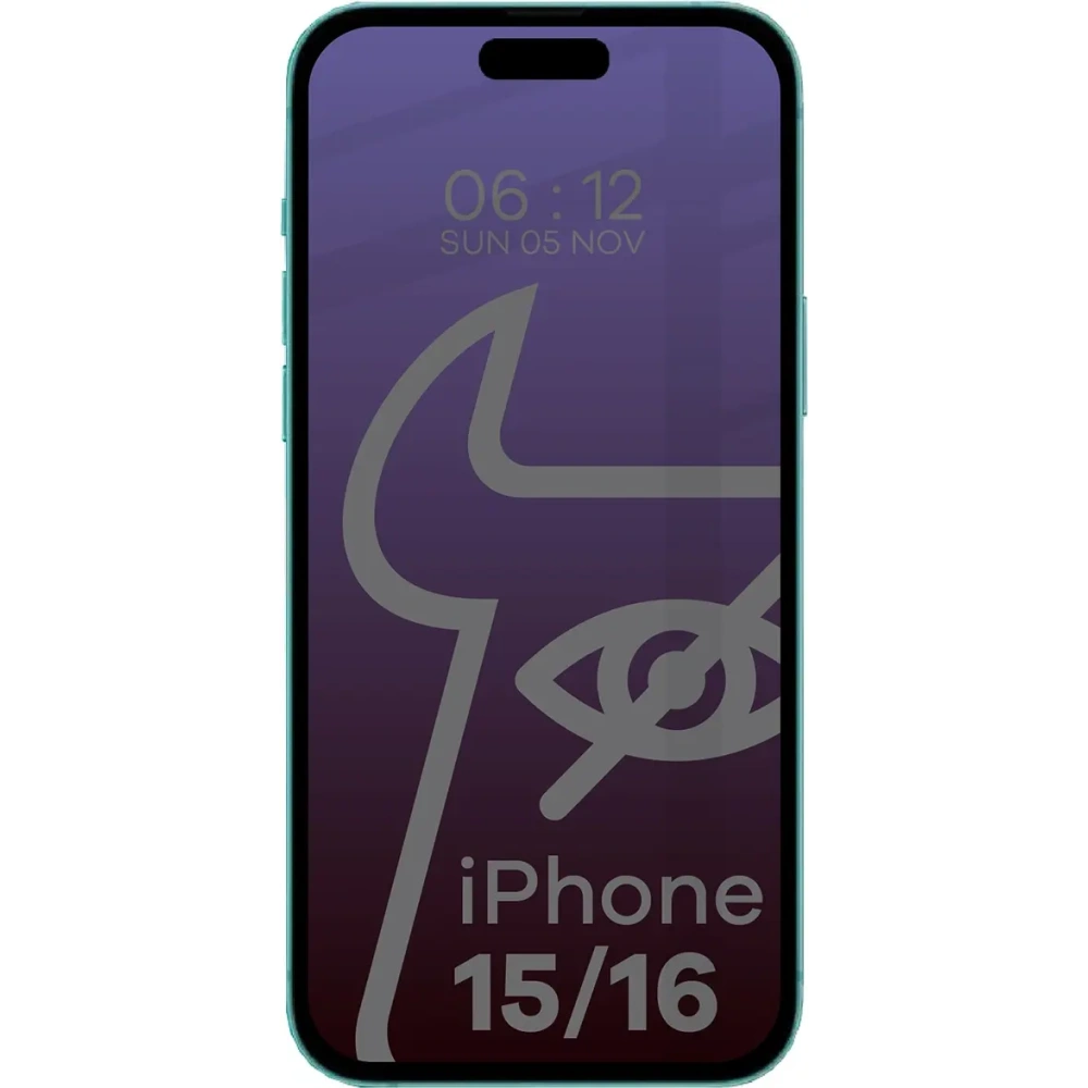 Hurtownia GSM - Prywatyzující tvrzené sklo Bizon Glass Edge Shadow pro Apple iPhone 16/15 se ztmaveným černým rámečkem - BIZ5200 - {ean13} - Hurt