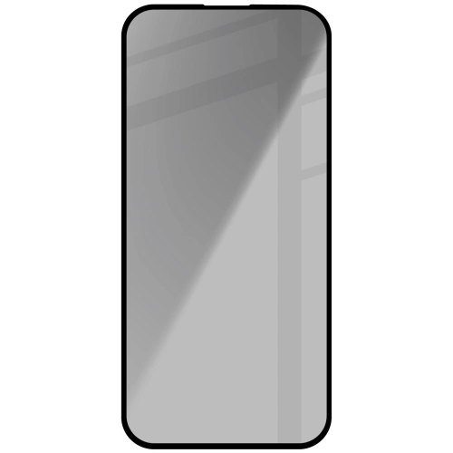 Prywatyzujące szkło hartowane Bizon Glass Edge Shadow do Apple iPhone 16/15 przyciemniane z czarną ramką