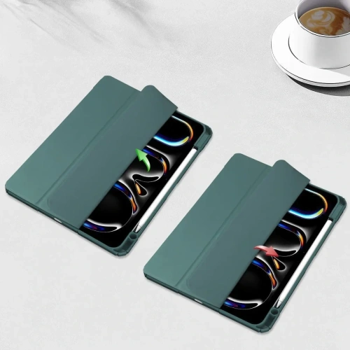 Etui Bizon Case Tab Clear Matt do iPad Pro 11" 5 gen. 2024 ciemnozielone