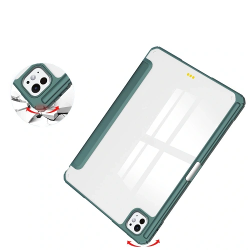 Etui Bizon Case Tab Clear Matt do iPad Pro 11" 5 gen. 2024 ciemnozielone