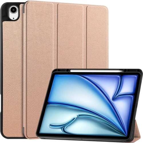 Etui Bizon Case Tab Lizard do iPad Air 13" 2024 różowozłote