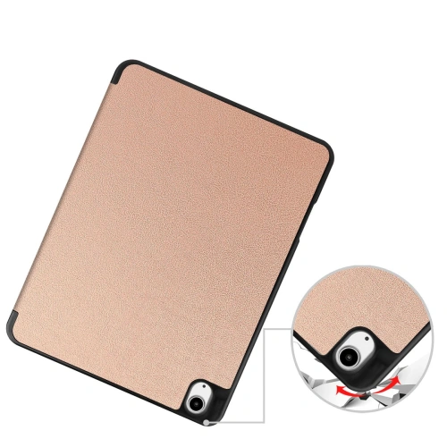Etui Bizon Case Tab Lizard do iPad Air 13" 2024 różowozłote