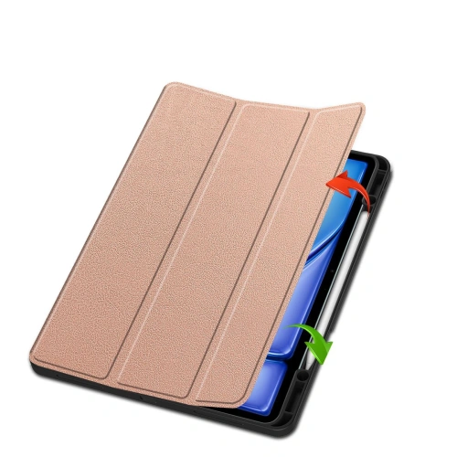 Etui Bizon Case Tab Lizard do iPad Air 13" 2024 różowozłote
