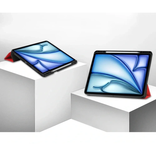 Etui Bizon Case Tab Lizard do iPad Air 13" 2024 czerwone