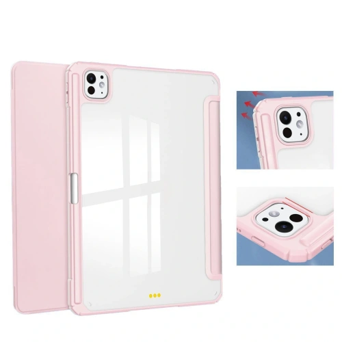 Etui Bizon Case Tab Clear Matt do iPad Pro 11" 5 gen. 2024 różowe