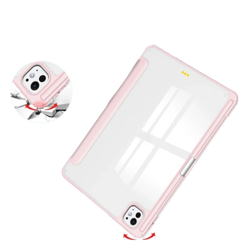 Etui Bizon Case Tab Clear Matt do iPad Pro 11" 5 gen. 2024 różowe